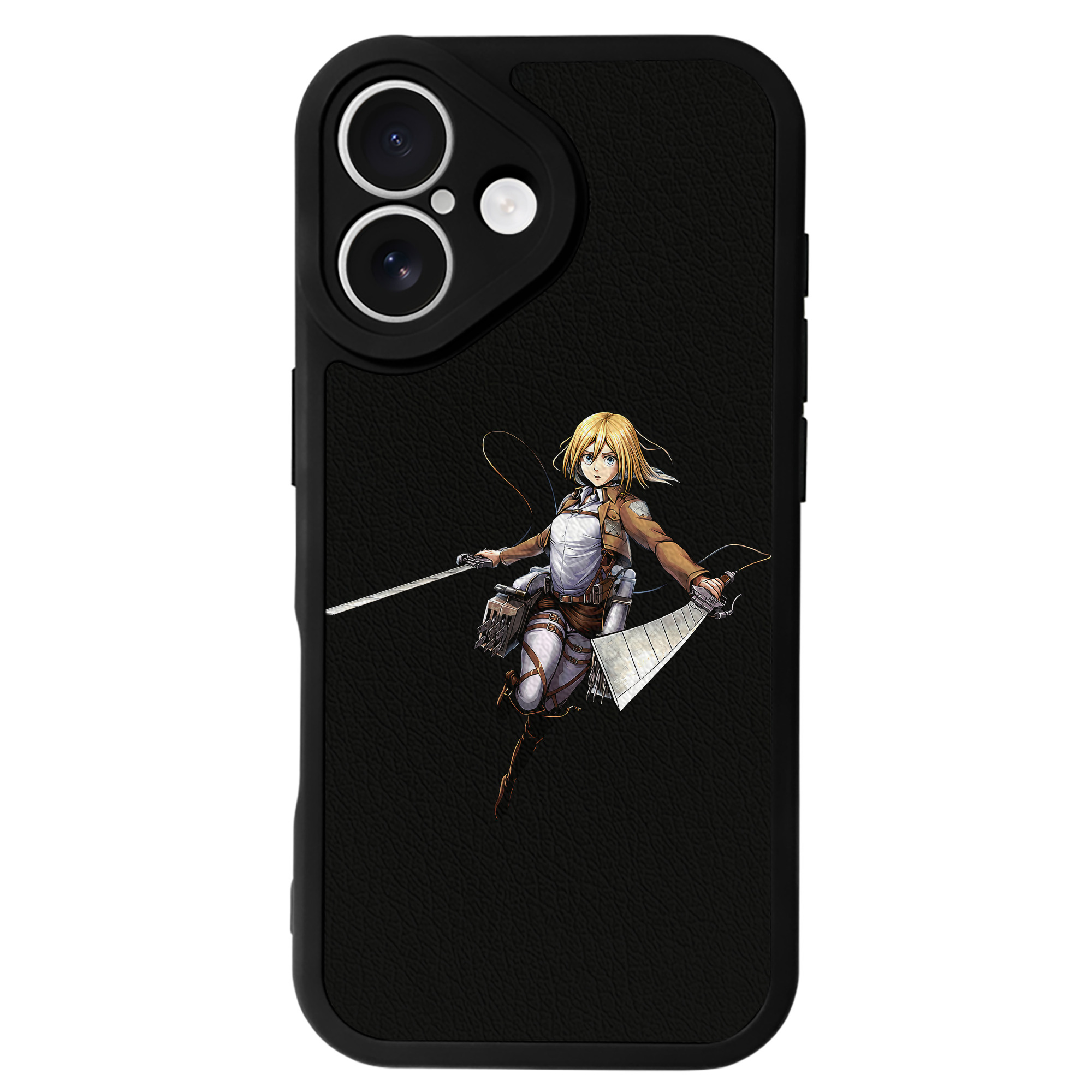 （画像用） 進撃の巨人 クリスタ·レンズ Attack on Titan Christa Lenz 【iPhone 16シリーズ対応】シリコンスマホケース（レザー調） 材質：シリコン